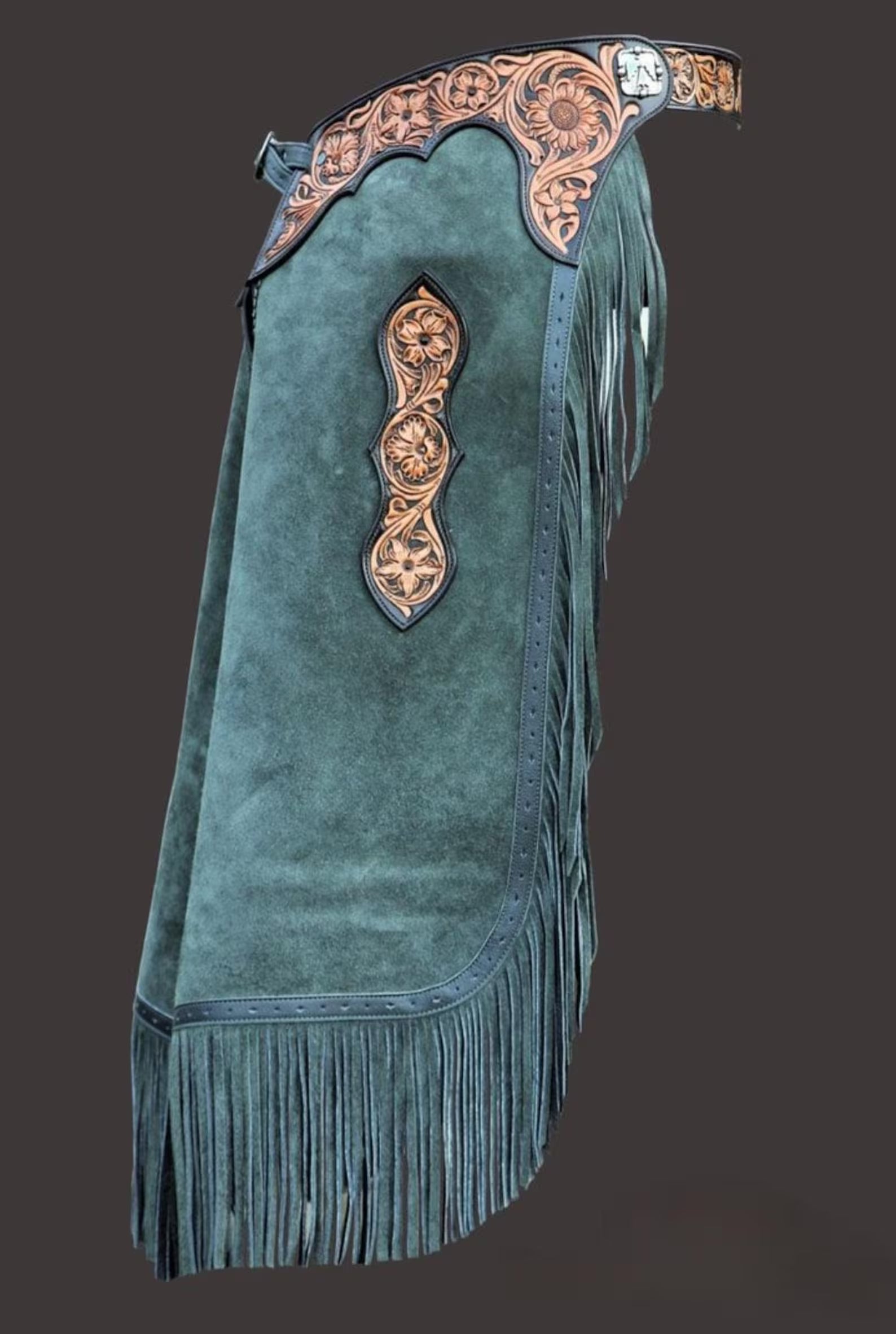 Artisan Fringed Suede Chinks – Handcrafted Western Leather Chaps